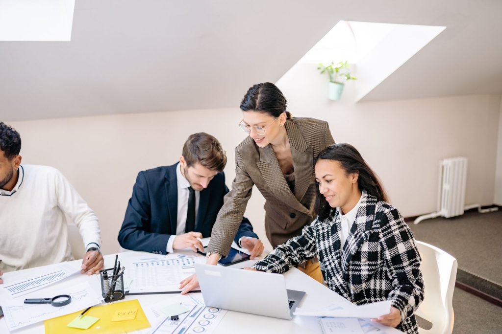 Team meeting in a modern office